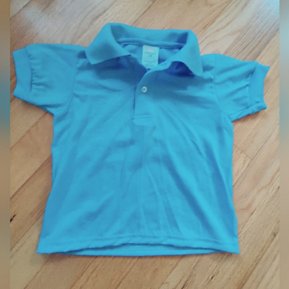 NWOT Boys Blue Button Polo Shirt Size Youth XS (2-4 year old)